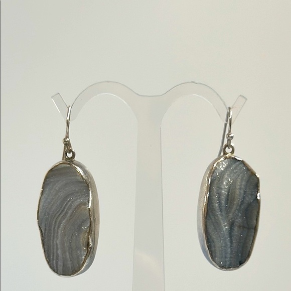 925 Sterling Silver Jewelry - 925 Silver real stone Earrings​​